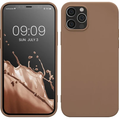 Afbeelding van kwmobile telefoonhoesje geschikt voor Apple iPhone 12 / Pro Hoesje smartphone Back cover in cappuccino