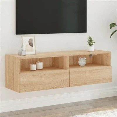 Afbeelding van vidaXL Tv wandmeubel 100x30x30 cm bewerkt hout sonoma eikenkleurig