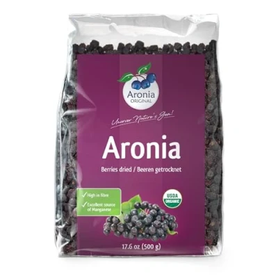 Afbeelding van Aronia ORIGINAL gedroogde biologische appelbessen, 500 g, zacht bessen, veganistisch, zonder conserveringsmiddelen, toegevoegde suiker (lt. lt)