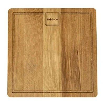 Afbeelding van Boska Dining Board Friends S Serveerplank Europees eikenhout Voor elke maaltijd Handige opvanggeul 23 cm