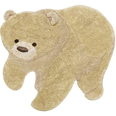 Afbeelding van Lorena Canals Wasbaar katoen vloerkleed Animals Bear 120x122cm