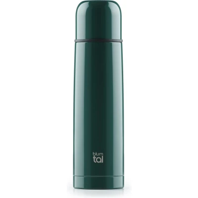 Afbeelding van Blumtal Eifel thermosfles lekvrije met drinkbeker voor onderweg, isolatie van warme dranken, vaatwasmachinebestendig, roestvrij staal 1000ml, donkergroen