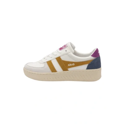 Afbeelding van Gola Grandslam Trident Sneakers laag, Dames, Maat: 36, White sun foxglove Leer