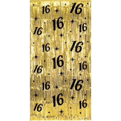 Afbeelding van Deurgordijn 16 Jaar Goud Zwart Classy 100x200cm per stuk