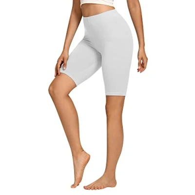 Afbeelding van Libella 4165 Fietsbroek voor dames, katoen, hoge taille, ondoorzichtig, sportbroek, zomer, meerkleurig, 1 stuk wit