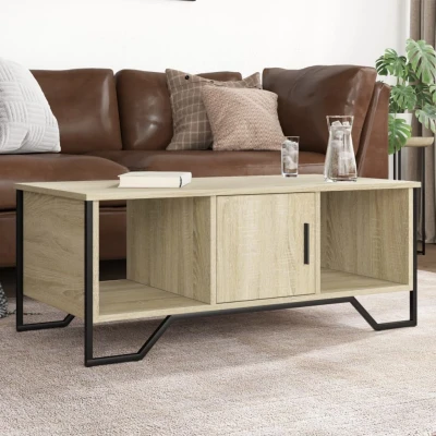 Afbeelding van Salontafel 100x51x40 cm bewerkt hout sonoma eikenkleurig