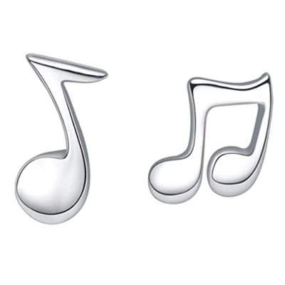 Afbeelding van Belons Mooie 925 Sterling zilveren muzieknoot oorknopjes, mini oorbellen voor vrouwen en meisjes, zilver, Zonder steen, steen