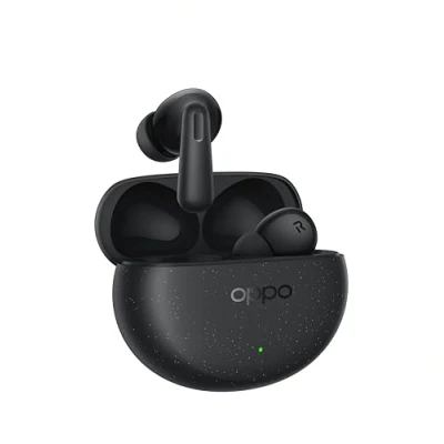 Afbeelding van OPPO Enco Air4 Pro True Wireless hoofdtelefoon, 44 uur batterijduur, 12,4 mm titanium driver, Bluetooth 5.4, touch bediening, AI ruisonderdrukking, Android en iOS, IP55, [Italiaanse versie], zwart