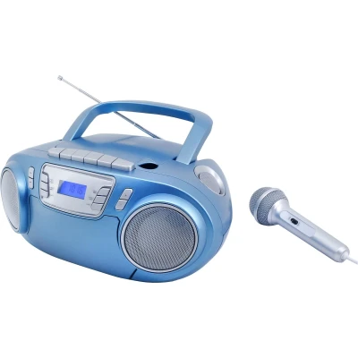 Afbeelding van Soundmaster Scd5800bl Cd Boombox, Radio, Cassette, Usb En Microfoon Blauw