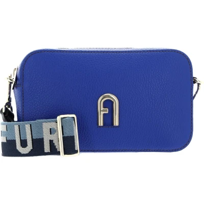 Afbeelding van FURLA Leren Schoudertas Primula Mini Crossbody Webb Blu Cobalto + Mediterraneo Celes Blauw