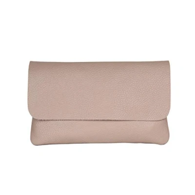 Afbeelding van AmbraModa GLX11 Crossbodytas, Clutch, telefoontas van echt leer met afneembaar en verstelbare schouderriem, passend voor mobiele telefoons tablets tot 7 inch. Nuderoze