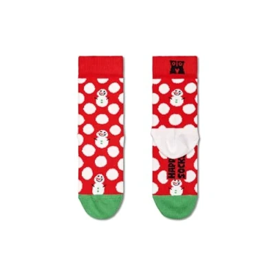 Afbeelding van Happy Socks Uniseks Snowman Calcetines Kinderen, meerkleurig, 4 6 jaar EU, Rood