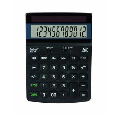Afbeelding van Rebell calculator ECO 450 BX Blauer Engel zwart RE ECO450