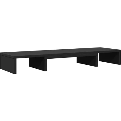 Afbeelding van vidaXL Monitorstandaard verstelbaar 80x24x10,5 cm bewerkt hout zwart