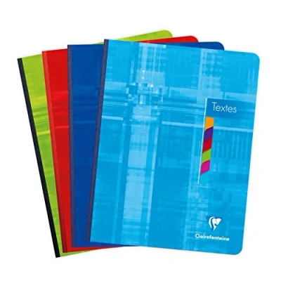 Image de Cahier de textes brochure 144 pages Seyès Clairefontaine 17 x 22 cm Bleu