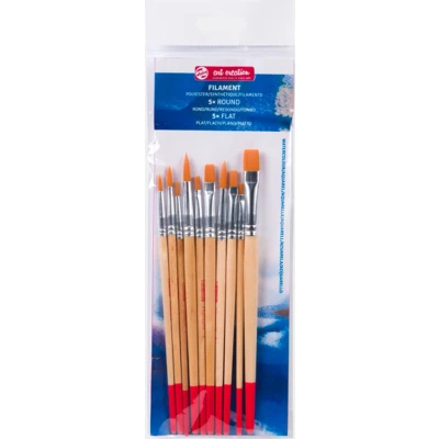 Afbeelding van Talens Art Creation Aquarelpenselen Polyester Assorti, Set Van 10 Penselen Penseel