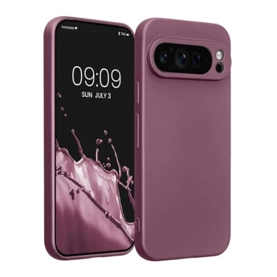 Afbeelding van kwmobile metallic telefoonhoesje van TPU geschikt voor Google Pixel 9 Pro Flexible case smartphone In lila