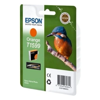 Image de Cartouche d&#039;encre Epson T1599 Martin Pêcheur Orange UltraChrome Optimiseur de couleur