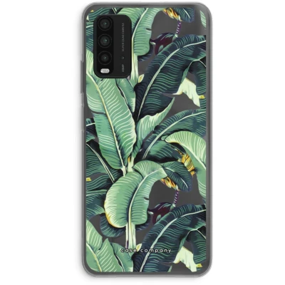 Afbeelding van Case Company® hoesje geschikt voor Xiaomi Redmi 9T Bananenbladeren Soft Cover Telefoonhoesje Bescherming aan alle Kanten en Schermrand