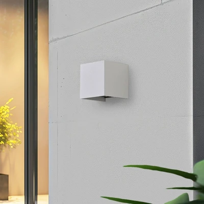 Afbeelding van Lindby Smart LED buiten wandlamp Dara, 10 cm, wit, CCT Tuya