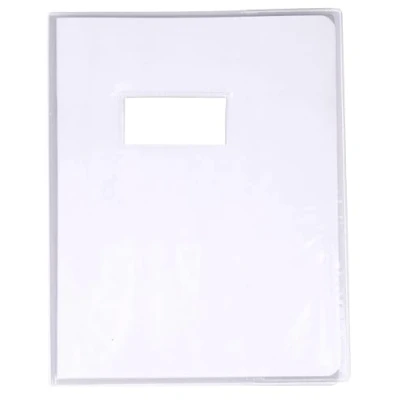 Afbeelding van Calligraphe 73001AMZC Notitieboek, kristal, kleurloos, 17 x 22 cm, 12/100, met etikettenhouder, glad transparant pvc