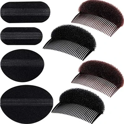 Afbeelding van Bump It Up, 8 delige haarbasisset, volume, vlechtgereedschap, haarclip, spons, accessoires voor haar, om te knutselen, stylen