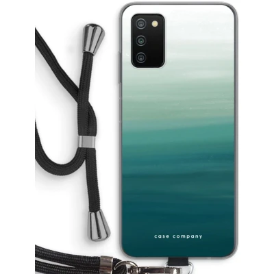 Afbeelding van Case Company® hoesje met Koord geschikt voor Samsung Galaxy A03S Ocean Telefoonhoesje Zwart Bescherming aan alle Kanten en Over de Schermrand