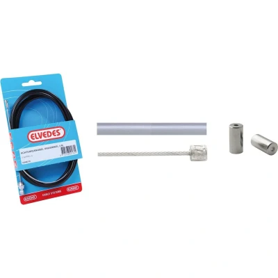 Afbeelding van Versnellingskabelset 4/7/8 speed Elvedes Nexus 1700 2250 mm RVS zilver (op kaart)