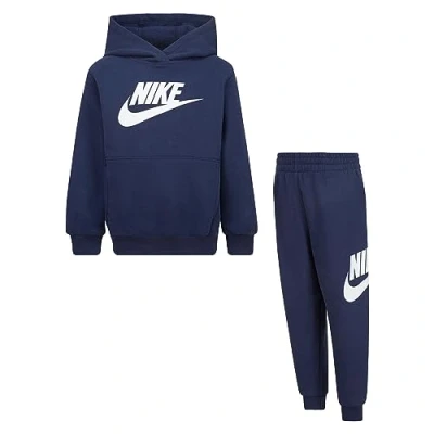 Afbeelding van Nike Kids 86l135 Fleece Set 3 4 jaar, donkerblauw/wit, jaar