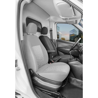 Afbeelding van Autostoelhoes Transporter Fit van stof antraciet geschikt voor Opel Combo (X12), Enkele zetel Bestuurder