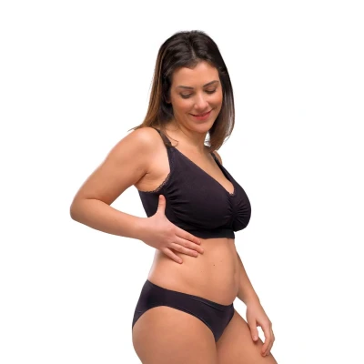 Afbeelding van Carriwell Maternity &amp; Nursing BRA WITH Padded Carrigel Support Bustier, Dames, Maat: 70G 95D, Black