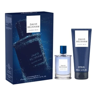 Afbeelding van David Beckham Classic Blue cadeauset, eau de toilette 50 ml en douchegel 200 ml, fruitige aromatische geur voor hem