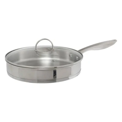 Afbeelding van Secret de Gourmet Hapjespan met deksel Alle kookplaten/warmtebronnen geschikt zilver Dia 28 cm