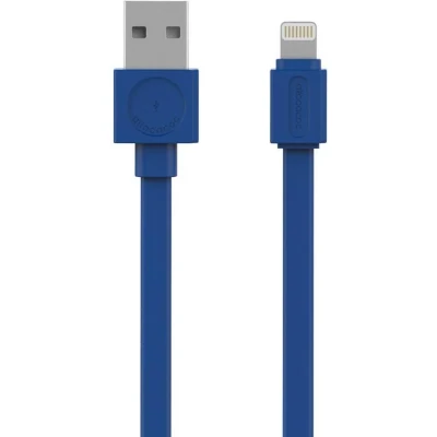 Afbeelding van Allocacoc USBkabel Plat Licht Blue