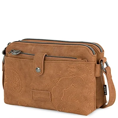 Afbeelding van Lois Tassen Dames Stijlvolle Crossbody Bag Tas Elegante Handtassen Bag, Kameel,