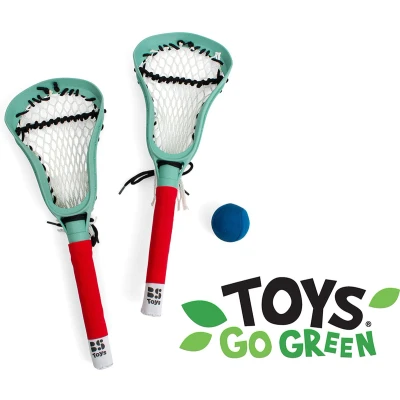Afbeelding van BS Toys Lacrossekit Lacrosse rackets kinderen Buitenspeelgoed van Bioplastic Buitenspelen Balsport