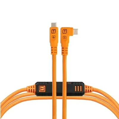 Afbeelding van Tether Tools TetherPro USB C Optima 10G rechts orange 4,6m (4.60 m, 3.2 Gen 2), kabel
