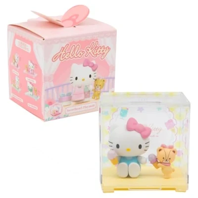 Afbeelding van Hello Kitty, 1 figuur 4,5 cm en accessoires in een transparante doos, Sweetheart Playmate serie, willekeurig model, voor kinderen vanaf 3 jaar, HKT38