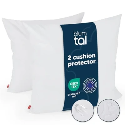 Afbeelding van Blumtal Waterdichte Kussenbeschermer Kussenhoes 80 x cm Ademende Anti mijt 2 Stuks