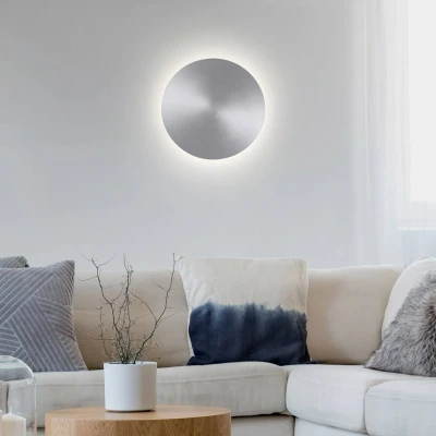 Afbeelding van LED wandlamp batterij Puntua Ø 18 cm messing mat