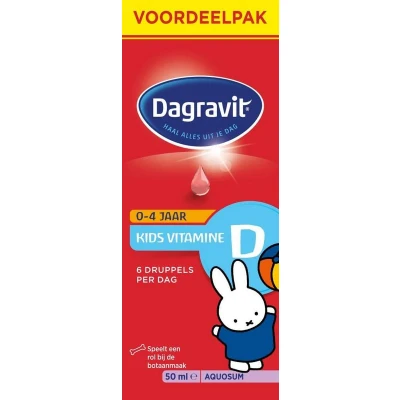 Afbeelding van Dagravit Kids Vitamine D Aquosum Druppels Voordeelpak 50ML