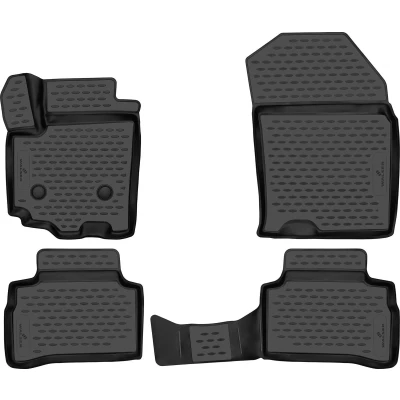 Afbeelding van WALSER XTR 75298 Vloermatset Waterdicht Rubber voor en achter Zwart Op maat gemaakt