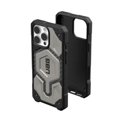 Afbeelding van Urban Armor Gear Monarch Pro Hoesje geschikt voor Apple iPhone 16 Max Compatibel met MagSafe Back Cover Titanium