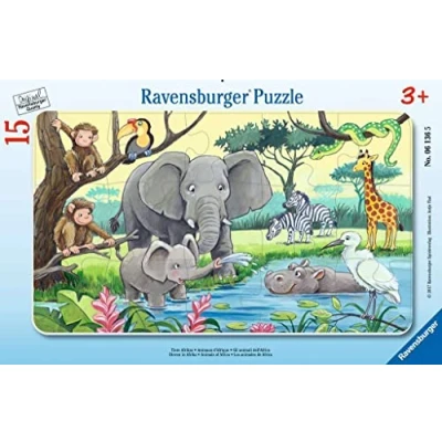 Image de Puzzle Ravensburger Animaux d&#039;Afrique, 15 pièces