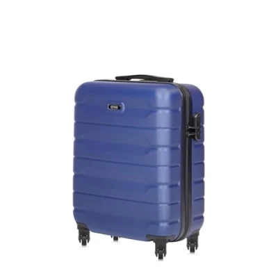 Afbeelding van OCHNIK Handbagage reiskoffer 72 x 47 29 cm, middelgroot, met 4 wielen, digitaal hangslot, duurzaam, ABS, Blauw