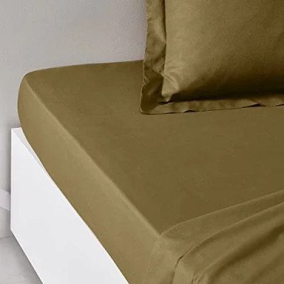 Image de TODAY Essential Drap Housse 160X200 cm 2 Personnes 100% Coton Uni