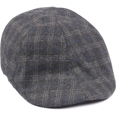 Afbeelding van Suitable Peaky Cap Geweven Ruit Grijs Heren Platte petten Polyester Herenkleding