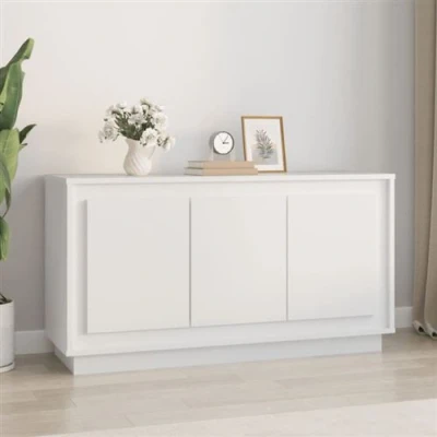 Image de vidaXL Buffet blanc 102x35x55 cm bois d&#039;ingénierie831885