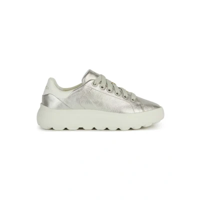 Afbeelding van Geox D Spherica Sneakers laag, Dames, Maat: 36, Gold optic white Leer en imitatieleer