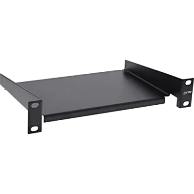 Afbeelding van InLine Rekplank Zwart, RAL 9005, Accessoires voor serverkasten, Zwart